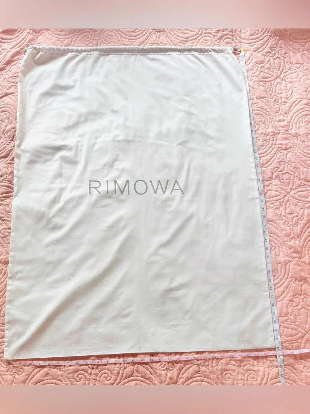 Authentic RIMOWA Large Dust Bag White Drawstring Luggage Storage Cover